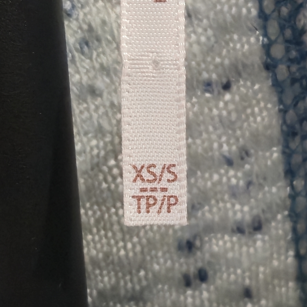 Free People XS/S Blue Speckled Cowl Neck Oversized Cozy Sweater - Picture 4 of 13